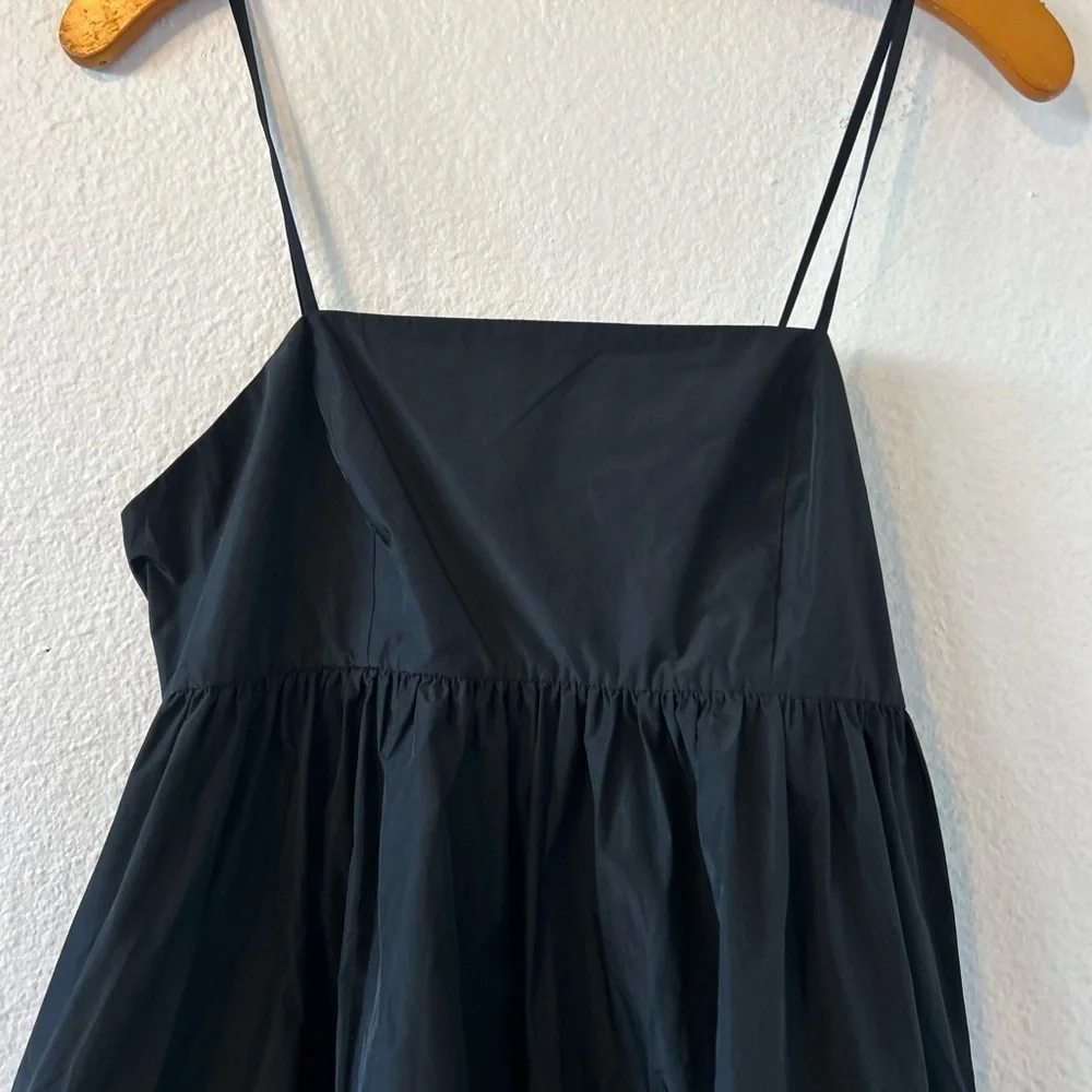 Banana Republic Ariella Taffeta Black Midi Dress Size 6 - Picture 7 of 10